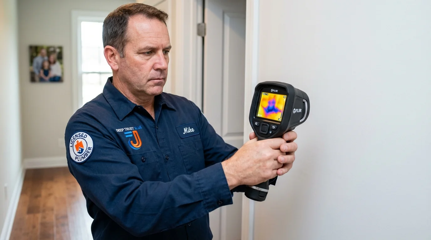Thermal imaging leak detection by Johns Plumbing LLC in Downieville